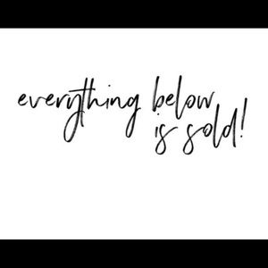 Everything ⬇️ is sold!